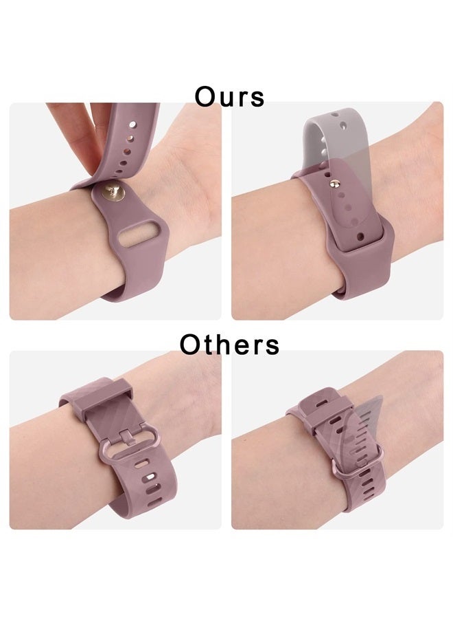 Meliya Silicone Watch Bands, 20mm 22mm Quick Release Soft Sport Replacement Watch Strap for Women Men (22mm, Starlight+Milk Tea+Violet Smoke) - Image 1
