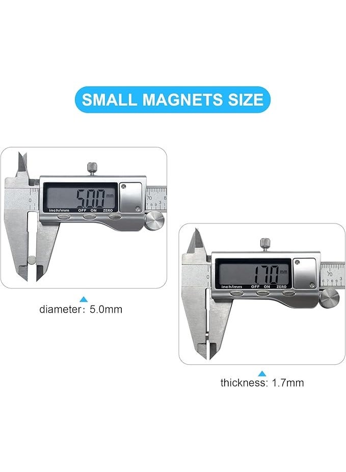 MIRFA Micro Neodymium Round Refrigerator Magnets for DIY Projects - 5 x 2mm (Pack of 100) - Image 2