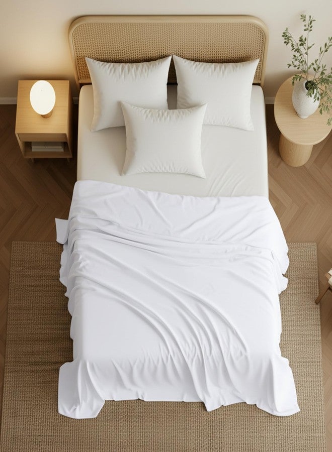 Utopia Bedding Flat Sheet - 1 Pack (Queen, White) - Soft Brushed Microfiber Fabric - Shrinkage & Fade Resistant Top Sheet - Easy Care Bed Sheet - Image 3