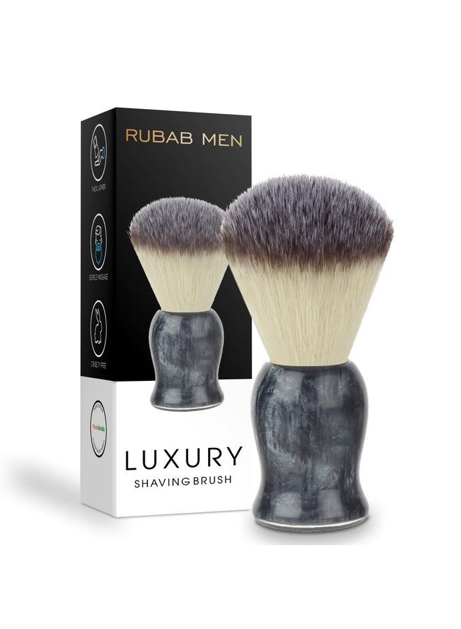 RUBAB MEN Luxuriously Soft Shaving Brush For Men |Bomber Edition| Experience Premium Cruelty-Free Bristles And Stylish Grey Bomber-Toned Ergonomic Handle | Hand-Crafted With Passion In India - Image 1