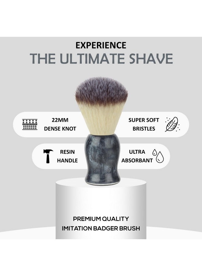 RUBAB MEN Luxuriously Soft Shaving Brush For Men |Bomber Edition| Experience Premium Cruelty-Free Bristles And Stylish Grey Bomber-Toned Ergonomic Handle | Hand-Crafted With Passion In India - Image 2