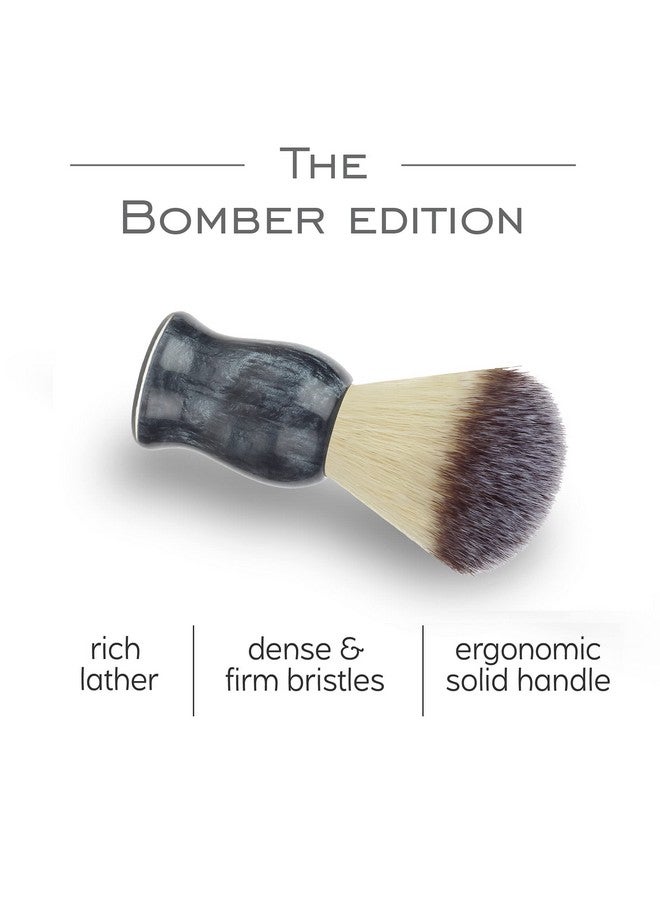 RUBAB MEN Luxuriously Soft Shaving Brush For Men |Bomber Edition| Experience Premium Cruelty-Free Bristles And Stylish Grey Bomber-Toned Ergonomic Handle | Hand-Crafted With Passion In India - Image 4