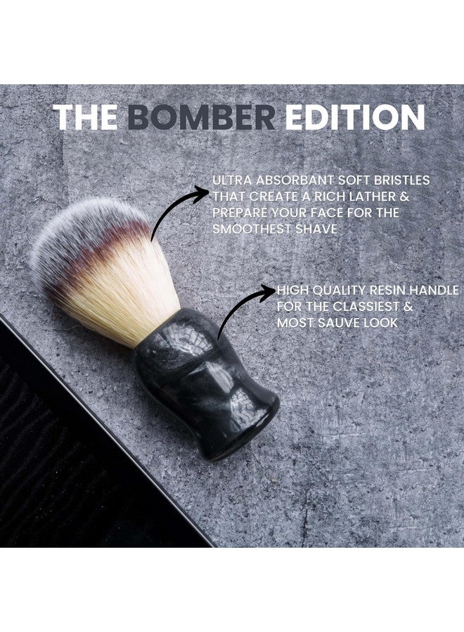 RUBAB MEN Luxuriously Soft Shaving Brush For Men |Bomber Edition| Experience Premium Cruelty-Free Bristles And Stylish Grey Bomber-Toned Ergonomic Handle | Hand-Crafted With Passion In India - Image 5