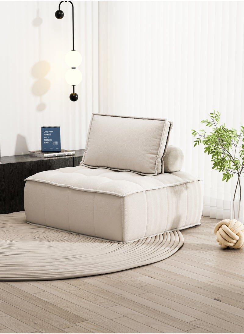NEWLAN 1pcs lazy sofa for living room, tofu block sofa 100x100x75cm, ergonomic white compression sofa  - Image 2