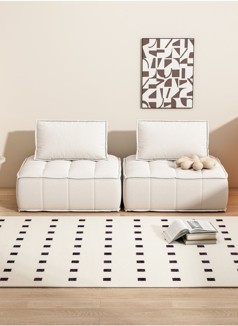 NEWLAN 1pcs lazy sofa for living room, tofu block sofa 100x100x75cm, ergonomic white compression sofa  - Image 4