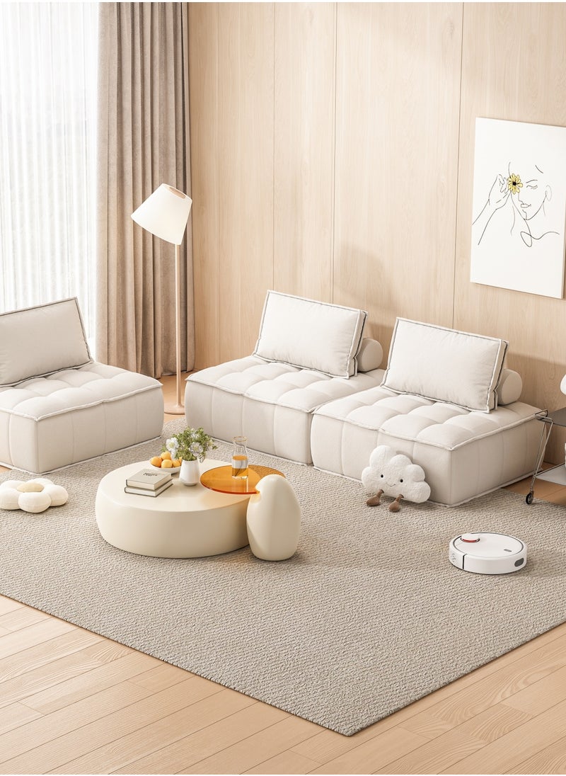 NEWLAN 1pcs lazy sofa for living room, tofu block sofa 100x100x75cm, ergonomic white compression sofa  - Image 5