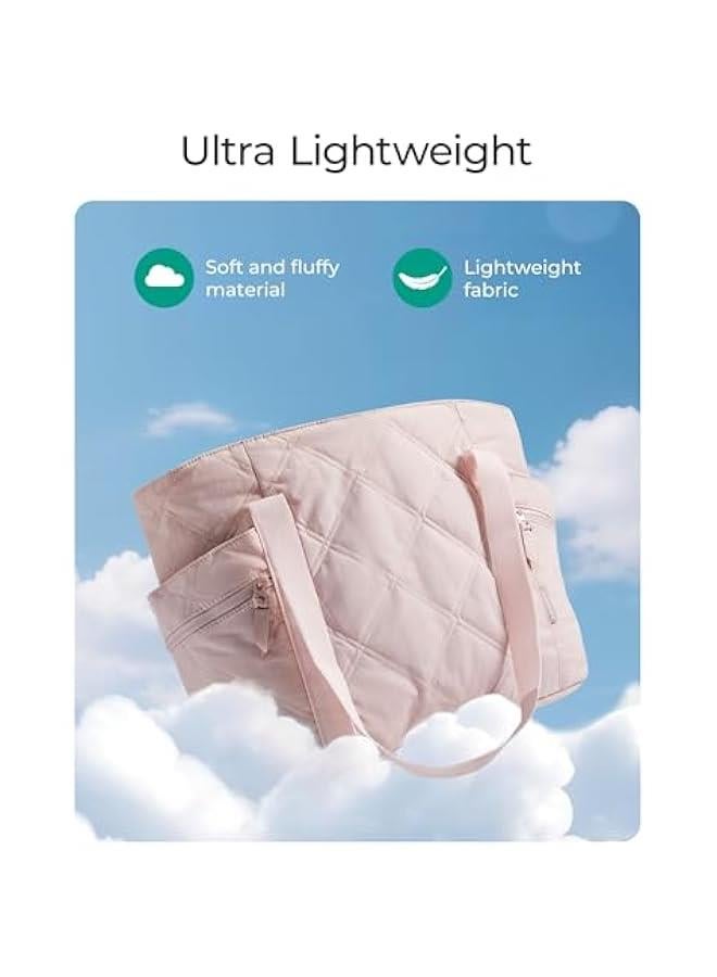 Arabest Tote Bag for Women, 20L Puffer Work Tote with Zipper, Travel Essentials Quilted Nurse Hospital Bag - Image 4