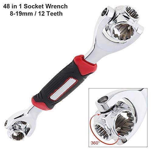 Fayby Universal Wrench Stainless Steel MultiFunction adjustable Spanner Socket for Spline Bolts 360 Degree Rotation - Image 3