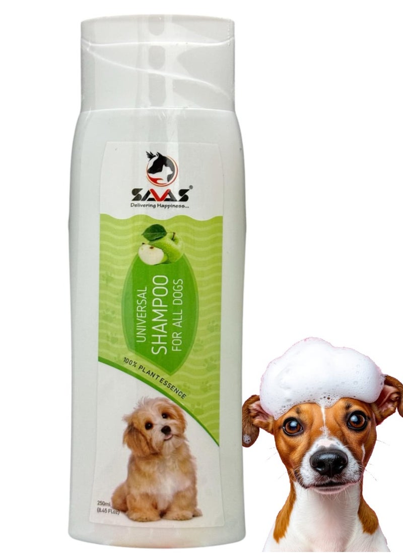 SAAS SAAS UNIVERSAL SHAMPOO FOR ALL DOGS 250ML | DOG SHAMPOO | 100% PLANT ESSENCE  - Image 1