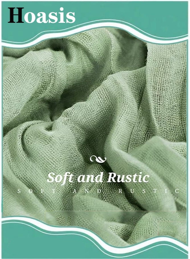 Hoasis 6-Piece Cloth Napkins,20 x 20 Inch Gauze Napkin Vintage Boho Cheesecloth Napkin Bulk For Party,Wedding,Reception,Bridal Shower Table Decorations,Green - Image 5