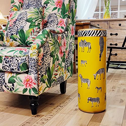 HOZUSO Umbrella Racks Porcelain Ceramic Umbrella Zebra Print Stand Umbrella Holder Modern Style Floor Vase for Storing Canes Walking Sticks for Entryway Indoor 24‘’High - Image 4