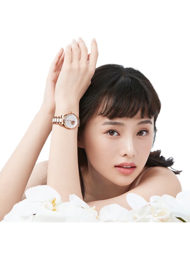 EBOHR Women'S Watch, Shell Skeleton Ladies Mechanical Watch, Birthday And New Year Gift Box 50690121, Gift For Girlfriend - Image 1
