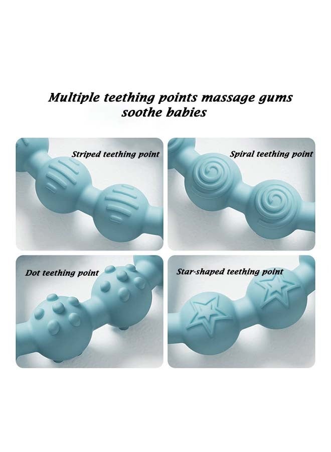 VIUAUAX 3 Pack Baby Teether Toy Chew Toy  Teething Relief Baby Toy,  Ring Teether Baby Infant Toys, Silicone Teething Ring Toys for Babies 0-6 Months, Baby Teethers 6-12 Months 12-24 Months, Easy to Grasp Toy, Baby Teething Relief,Purple Pink  White  - Image 3