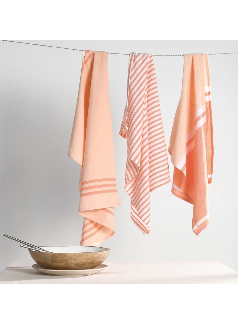 Folkulture Folkulture Kitchen Towels with Hanging Loop, 100% Cotton Dish Towels or Tea Towels for Kitchen Dcor, Kitchen Hand Towels or Boho Kitchen Towels, 20 x 28 inches, Set of 3, (Autumn Sunset)  - Image 2
