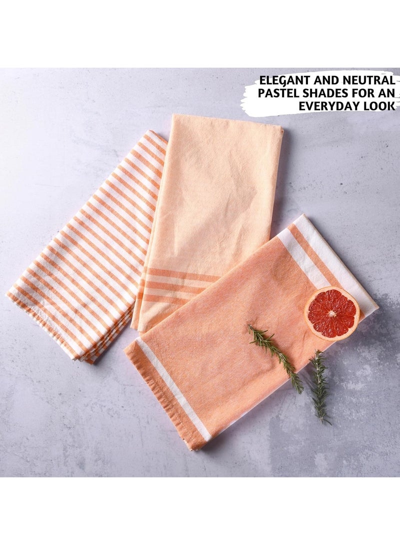 Folkulture Folkulture Kitchen Towels with Hanging Loop, 100% Cotton Dish Towels or Tea Towels for Kitchen Dcor, Kitchen Hand Towels or Boho Kitchen Towels, 20 x 28 inches, Set of 3, (Autumn Sunset)  - Image 4