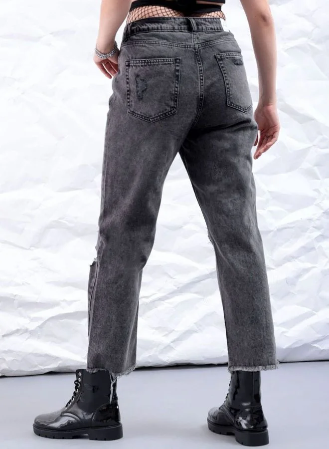 Freehand  Women Straight Fit Solid High Rise Jeans for Women | Best Price UAE