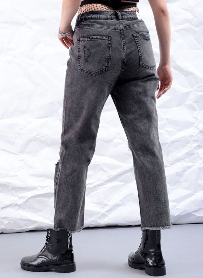 Freehand Women Straight Fit Solid High Rise Jeans - Image 3