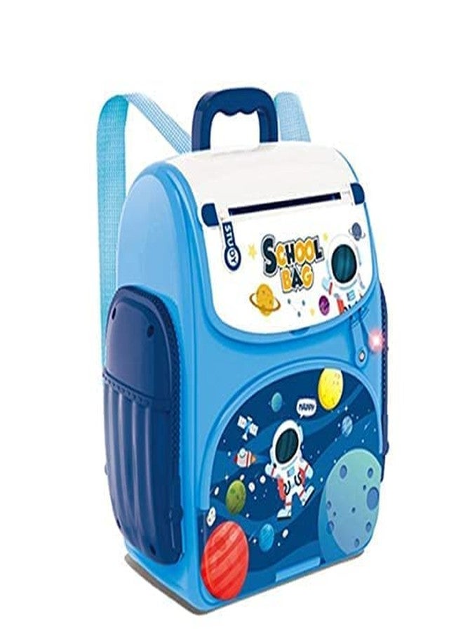 B.N. ENTERPRISE Kids New Mini ATM Piggy Bank Money Saving Bank for Real Money Cash Coin School Bag Musical Piggy Savings Bank with Finger Print Sensor (Multi) - Image 1