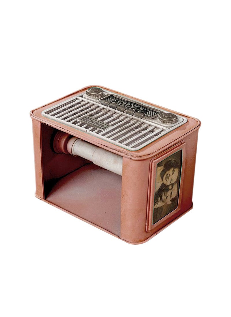 AIWANTO Mini Vintage Radio Design Metal Tissue Box Holders for Home Office Bar and Restaurant  - Image 4