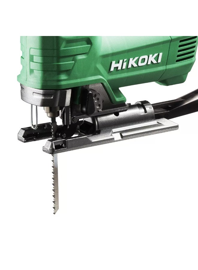 Hikoki منشار هيكوكاي CJ90VST2E6Z، سعة قطع 90 مم، محرك قوي 705 واط، سرعة متغيرة، وزن خفيف 2.2 كجم – أداة قطع دقيقة للخشب والمعادن - Image 3