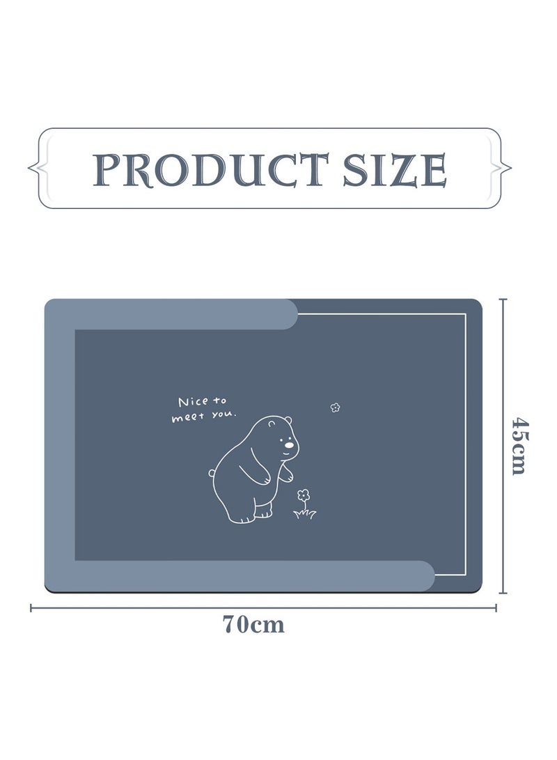 LEOKOR Super Absorbent Soft Floor Carpet Slip-Resistant Bathing Room Rug Microfiber Bath Mat 45*70CM - Image 4