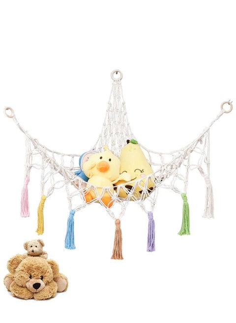 Stuffed Animal Toy Hammock Premium Plush Toy Hanging Organizer Jumbo Toy Net Hammock Children Mesh Toy Net Organizer for Stuffed Animals and Plush Toys