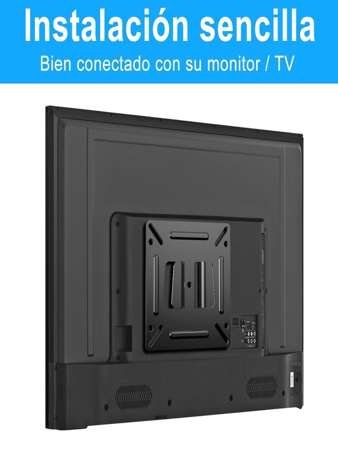 TETVIK Monitor Wall Mount Most 14-24“ TVs Computer Universal Low Profile RV TV Wall Mount VESA Up to 100x100mm Max Weight 30lbs Fits 15 19 20 22 23 Inch Camper Small Monitor Mount Bracket - Image 2