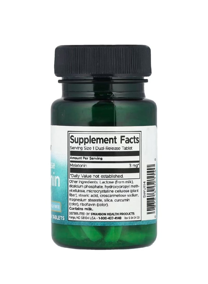 سوانسون ميلاتونين ثنائي الإطلاق 3 ملغ 60 قرصًا - Image 2