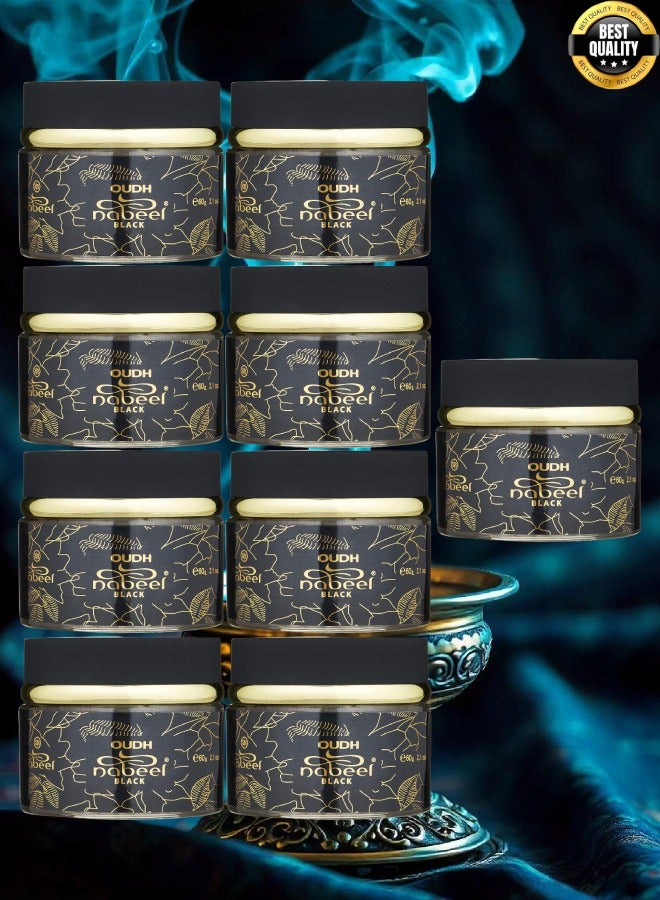 Nabeel 9 Pieces Oudh Nabeel Black 60g - Image 1