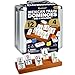 Queensell Mexican Train Dominoes Set with Numbers and 4 Holders Wooden Hub and Domino Holders Double 12 with Numbers D12 Numbers 4 Holders - Image 3