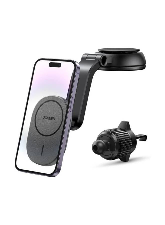 Ugreen Magnetic Wireless Car Charger Mount, Compatible with iPhone 16/15/14/13/12 Series Car Mount, Built-in 18 N52 Magnets, 11N Strong Magnets, Car Magnetic Phone Mount Charger 15w - Image 1