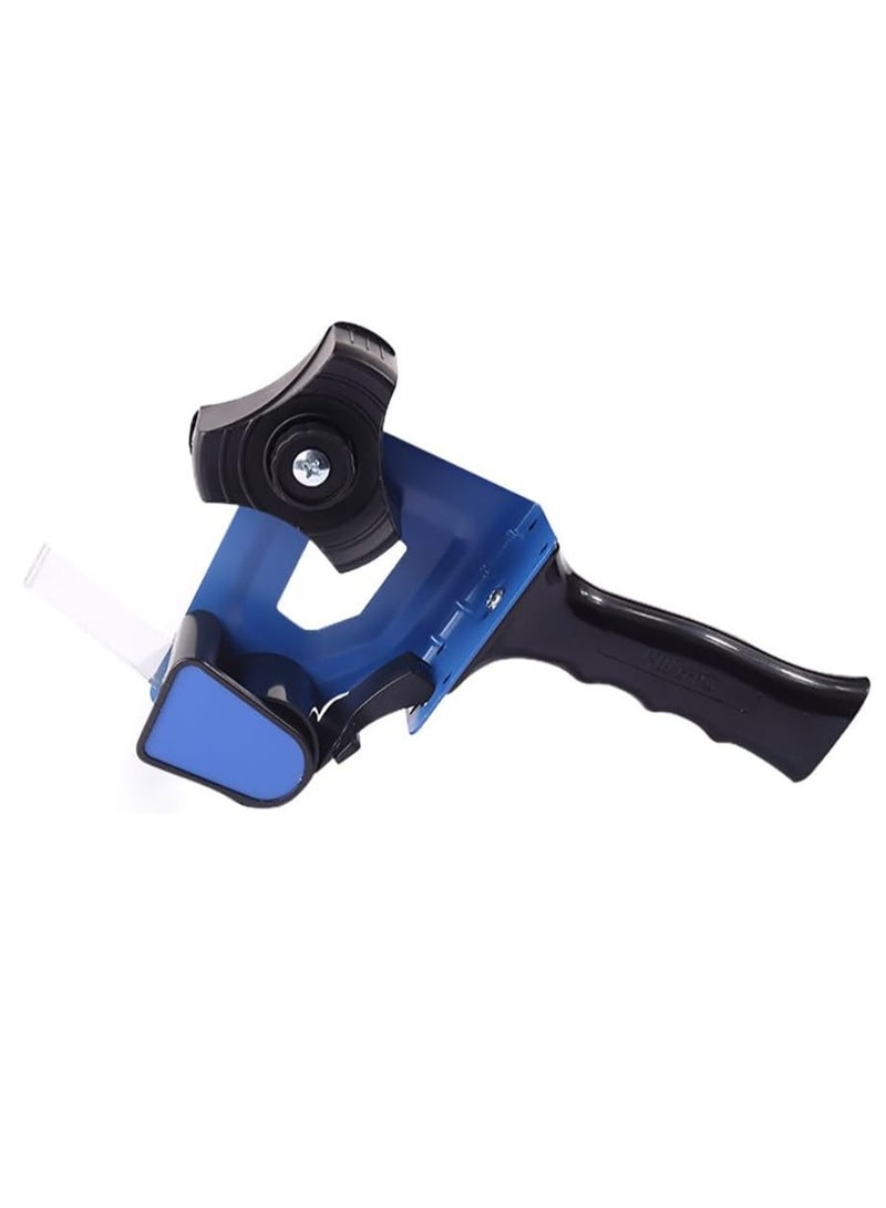 Rubik Packing Tape Dispenser with 150 Yards x 5 cm Clear Tape Roll, Hand-Held Industrial Side Loading Tape Dispenser for Commercial Packaging, Shipping, Moving, Carton and Box Sealing (Blue/Black) - Image 2