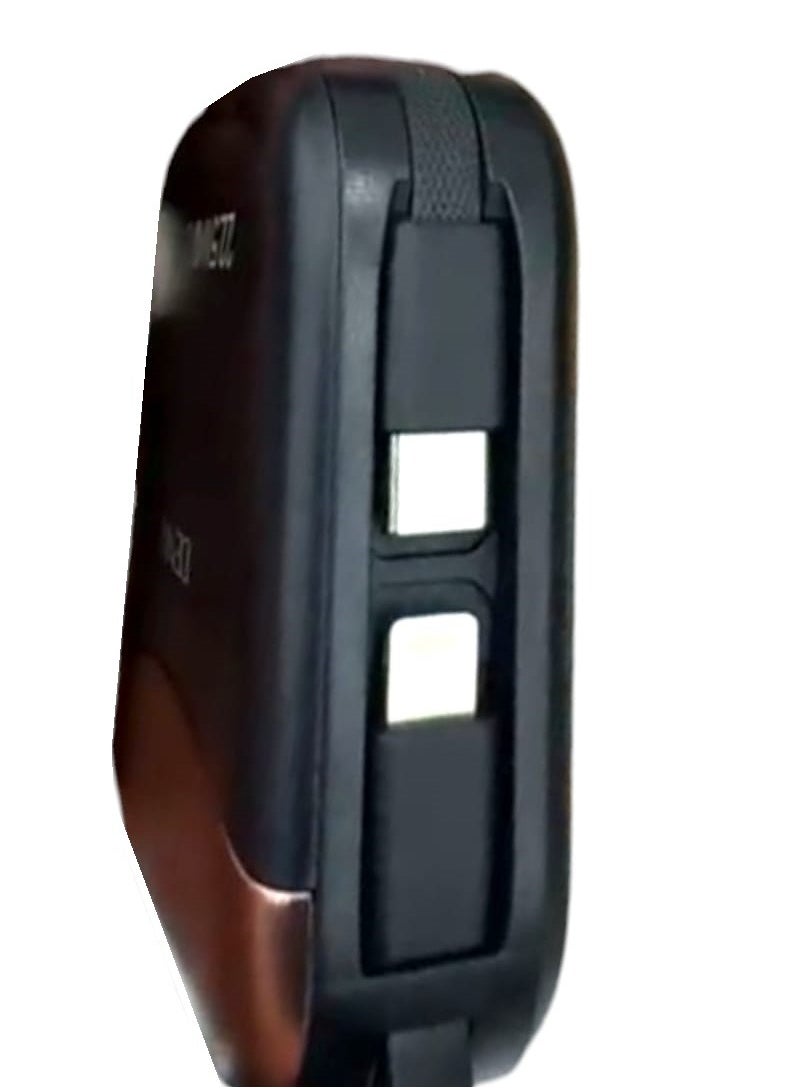 Denx - 10000mAh Power bank with a digital display screen and 22.5W fast charging power bank distinguished by the small size and two built-in cables (Lightning & Type-C), and two charging ports Type-C PD/USB-A/5V - Image 1