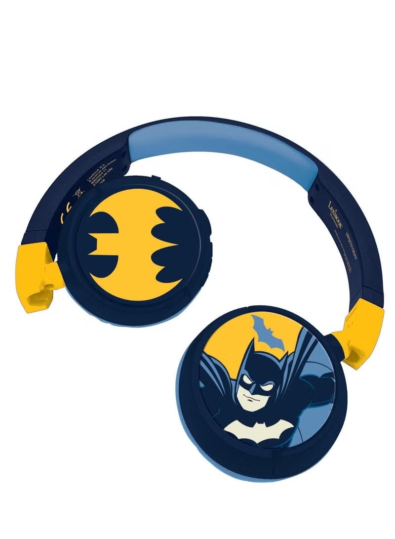 Lexibook BATMAN 2 IN 1 BLUETOOTH AND WIRED COMFORT FOLDABLE HEADPHONE - Image 1