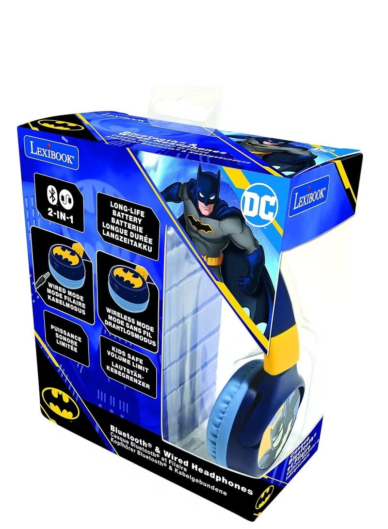 Lexibook BATMAN 2 IN 1 BLUETOOTH AND WIRED COMFORT FOLDABLE HEADPHONE - Image 4
