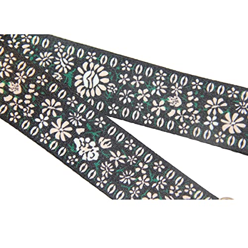 Duwi Wide Purse Strap Jacquard Guitar Style Strap Multicolor Canvas Adjustable Crossbody Bag Strap(black,blackpink,floret) - Image 4