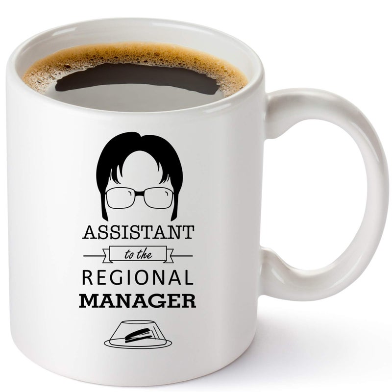 COOL AF Assistant To The Regional Manager Coffee Mug - The Office Gifts - Funny Dwight Schrute The Office Merchandise - 11oz collectible Dunder Mifflin The Office Mug For Men And Women - Image 1