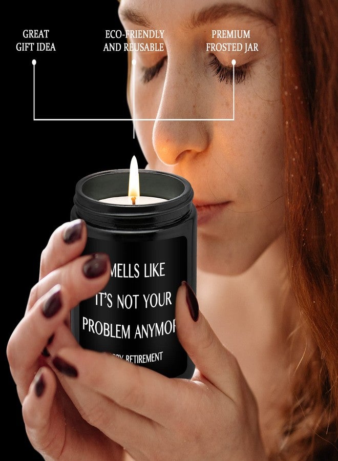AGOT Retirement Gifts for Men- Happy Retirement, Smells Like It's Not Your Problem Anymore, Funny Gift, Gift for Retiree, Cedarwood & Juniper Candle - Image 2