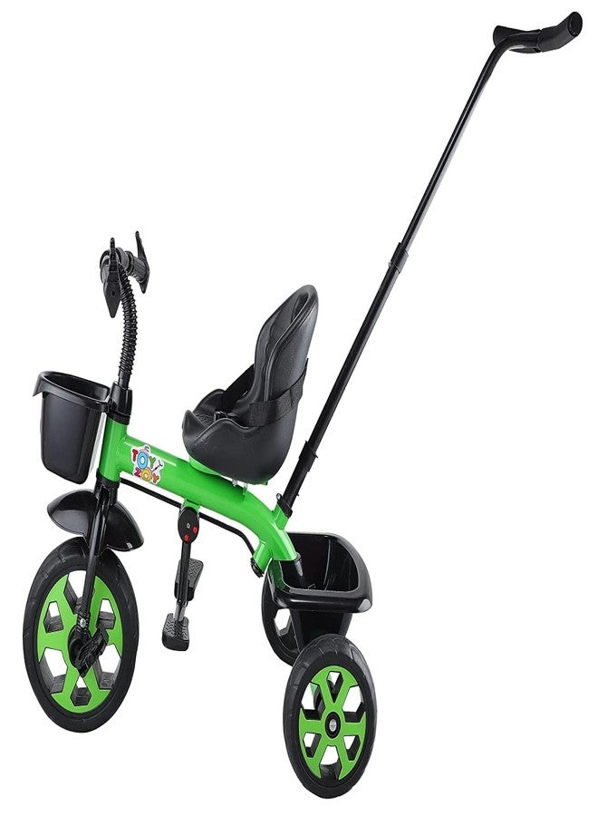 JoyRide Stylish Sports Plus Trike Push & Plug Baby Trike| Tricycle with Dual Storage Basket for Kids| Boys| Girls Age Group 2 to 5 Years (Green) - Image 3