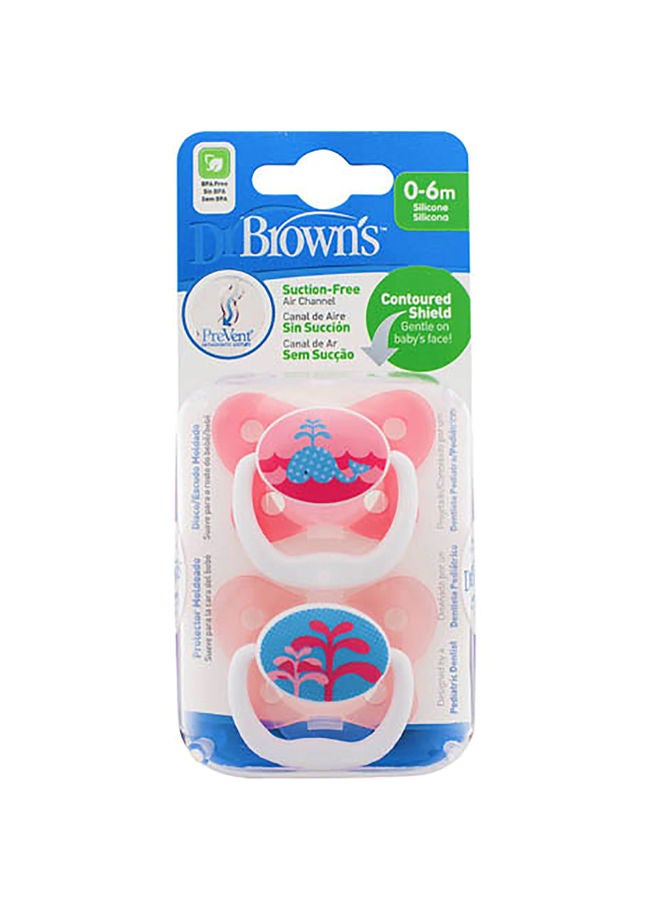 Dr. Brown’s Stage 1 * 0-6M - Pink 2-Pack - Image 1