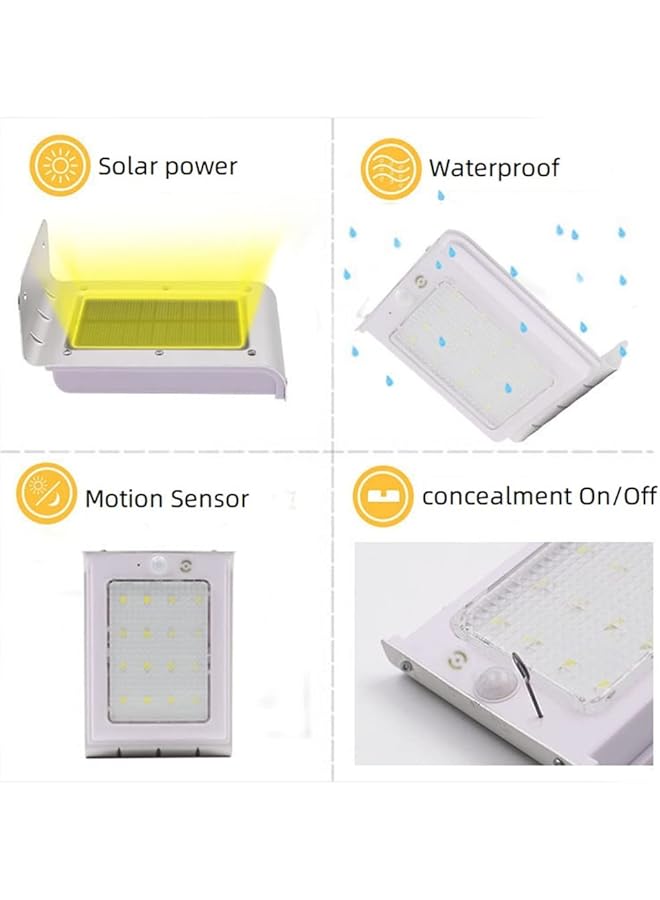 erorex 16 Led Solar Power Motion Sensor Garden Lamp Yard Light Path Light Wall Lamp With Sound Sensor - Image 2