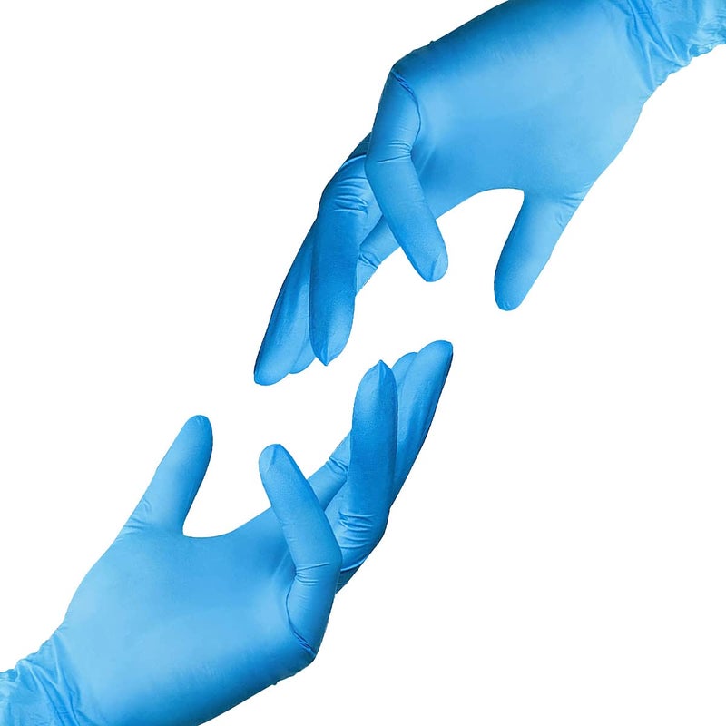 INTCO Basic Medical Synmax Vinyl Exam Gloves - Latex-Free & Powder-Free - Medium, BMPF-3002(Case of 1,000) Blue - Image 4
