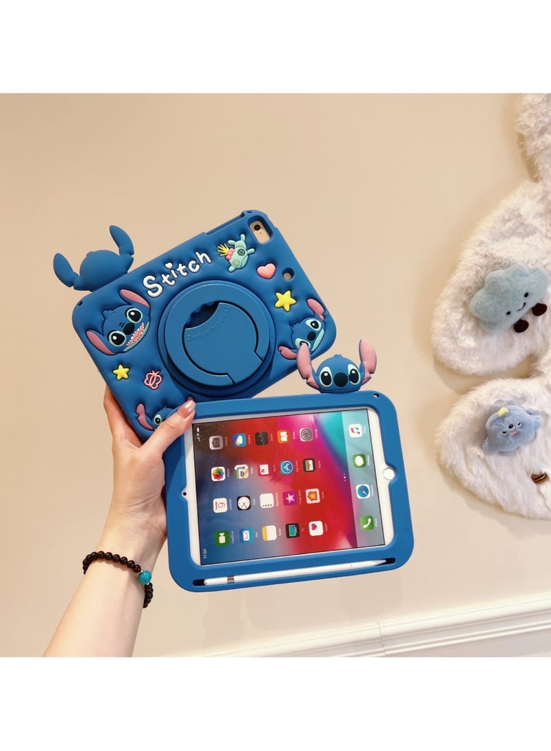 Case for iPad 8th Generation / 7th Generation 10.2 inch 2021/2020/2019, Shockproof Case for Kids, Case for iPad 9 8 7th Generation 10.2 inch (-Stitch2 with Lanyard) - Image 3