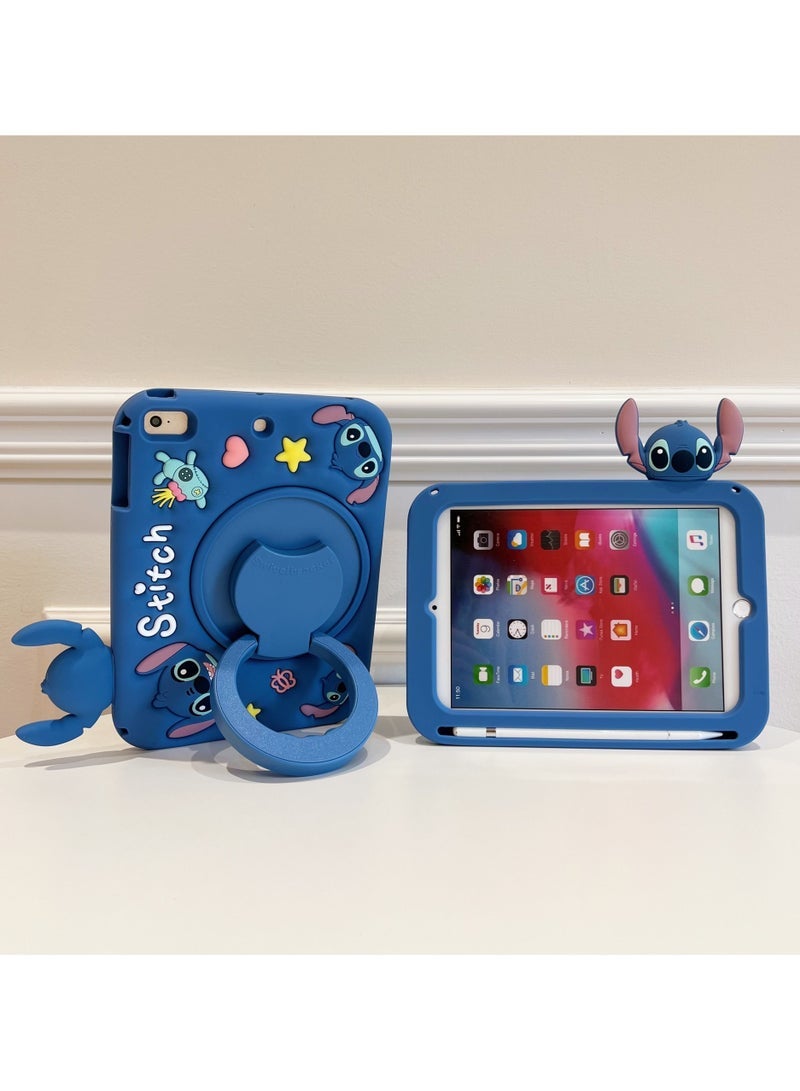 Case for iPad 8th Generation / 7th Generation 10.2 inch 2021/2020/2019, Shockproof Case for Kids, Case for iPad 9 8 7th Generation 10.2 inch (-Stitch2 with Lanyard) - Image 2