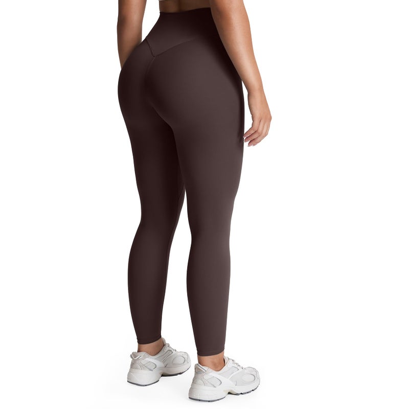 Aoxjox High Waisted Workout Leggings for Women Tummy Control Buttery Soft Yoga Metamorph Deep V Pants 26" (A Mulch, Medium) - Image 1