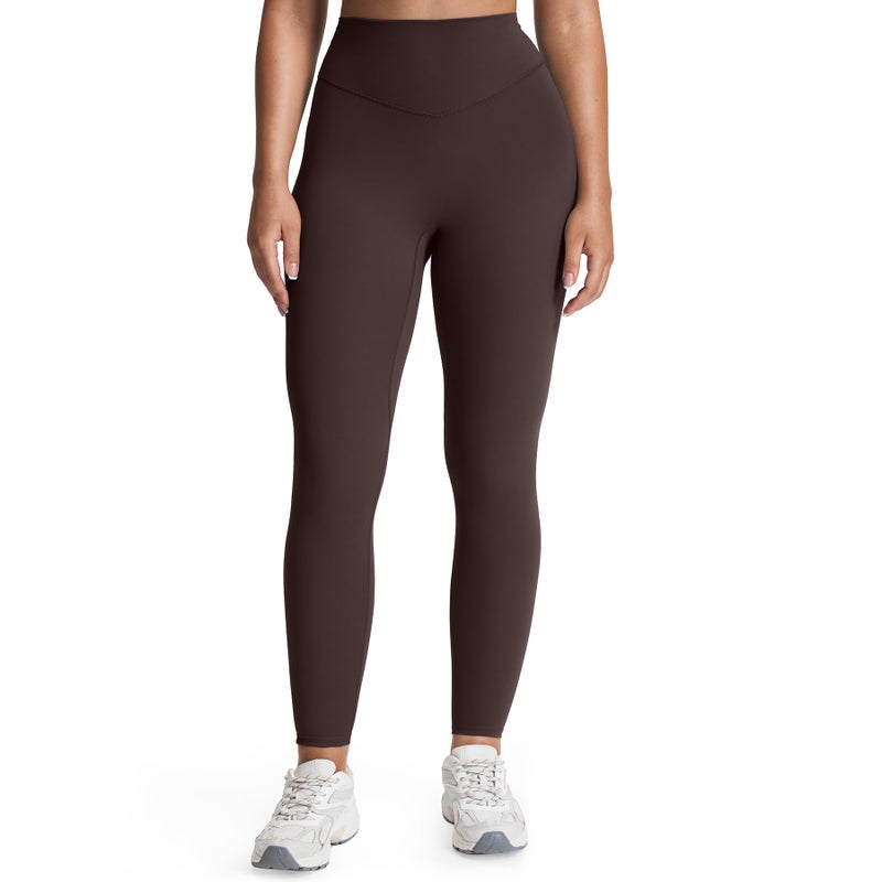 Aoxjox High Waisted Workout Leggings for Women Tummy Control Buttery Soft Yoga Metamorph Deep V Pants 26" (A Mulch, Medium) - Image 2