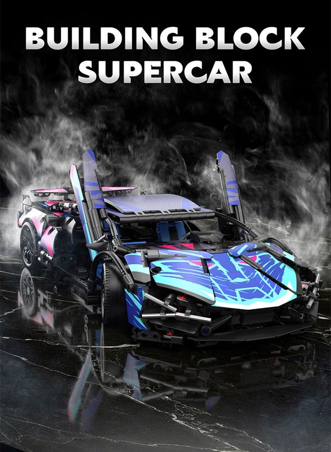 كيلا لعبة بناء سيارة رياضية، مكعبات بناء سيارة رياضية فائقة، ألعاب تركيب للبالغين، نموذج سيارة بنسبة 1:14، مجموعة بناء سيارات قابلة للتجميع، لعبة قابلة للجمع للأطفال بعمر 14 عامًا فما فوق والبالغين (1314 قطعة)، متوافق مع مكعبات ليغو. - Image 1