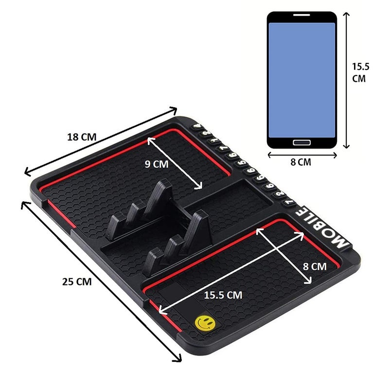 KeepCart Car Dashboard Phone/Phone/Coin/Pen/Remote/Key Navigation Holder Non-Slip Mat for Car and Office use - Image 2
