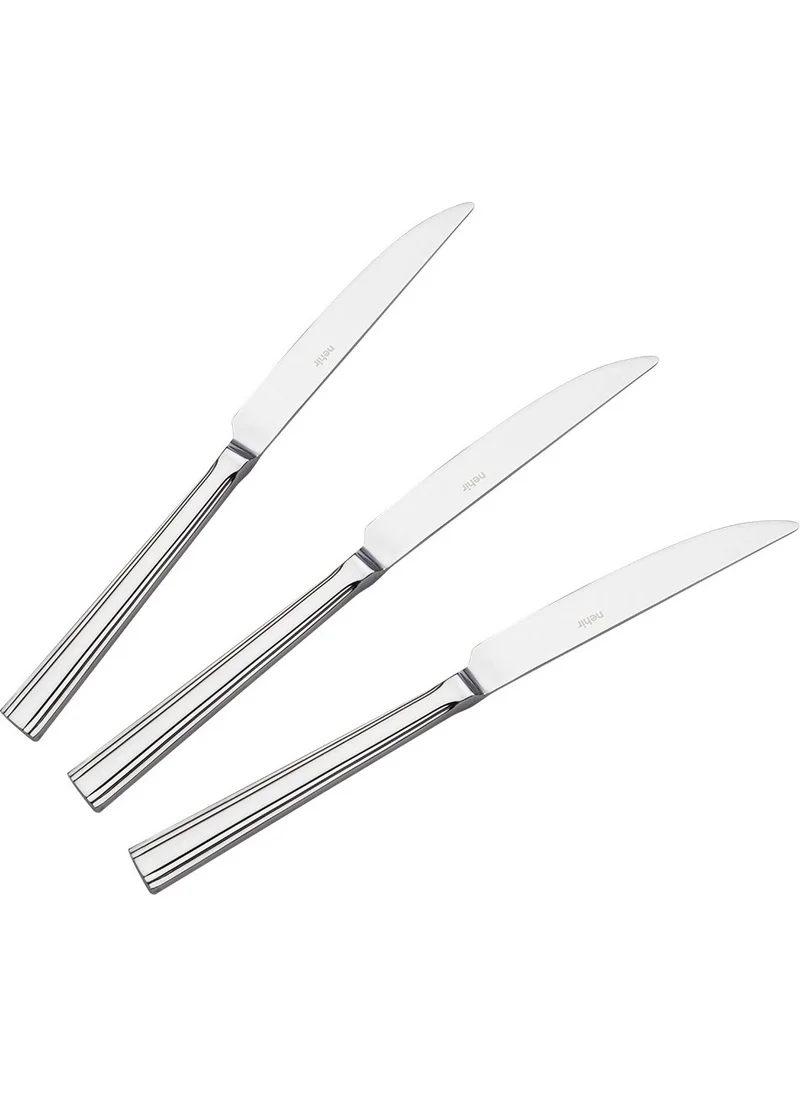 Nehir Katre Plain 12 Piece Dinner Knife Set