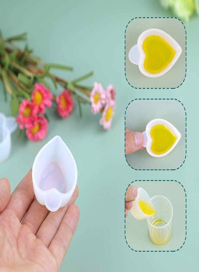 Ditya Crafts Silicone Mold Cup Dispenser Mini Measuring Heart Pouring Cup Mixing Bowls Color Modulation Tools for DIY Resin Craft - Image 5